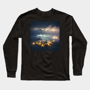 Mountain Hamlets in the Fog Long Sleeve T-Shirt